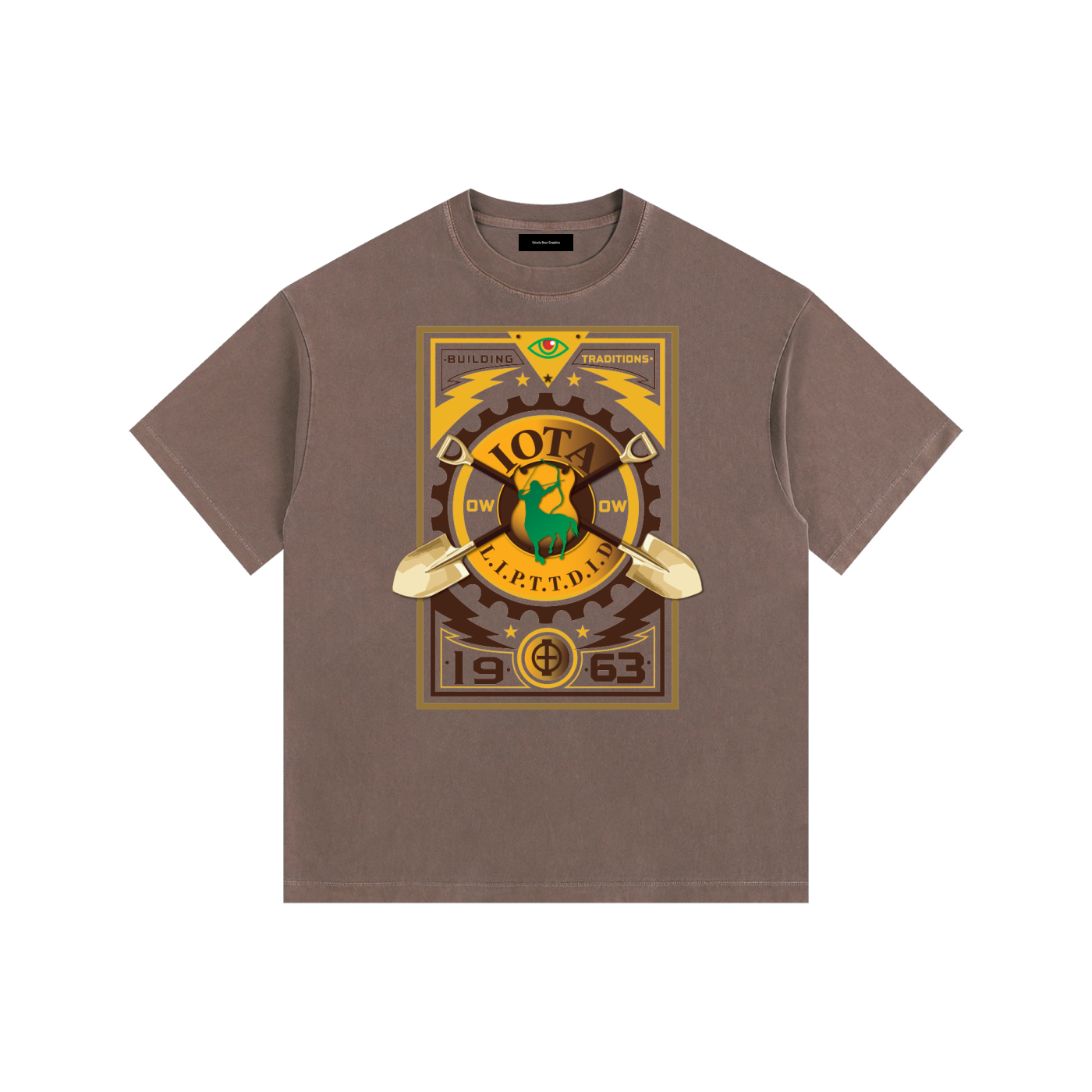 Iota phi theta Vintage Washed Oversized Cotton T-Shirt