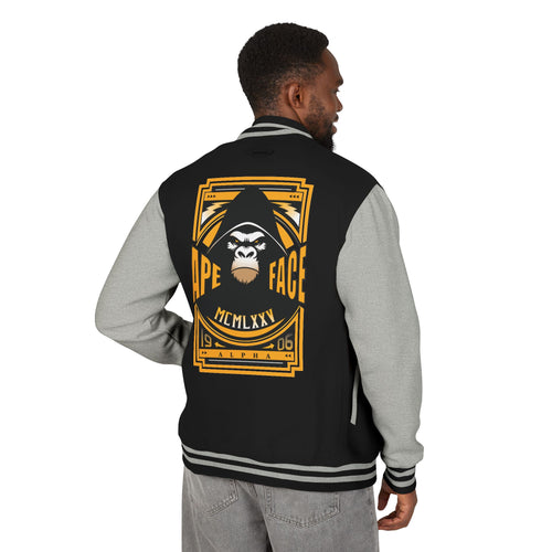 Alpha Letterman Jacket — Ape Face Varsity Jacket with 'A' Patch