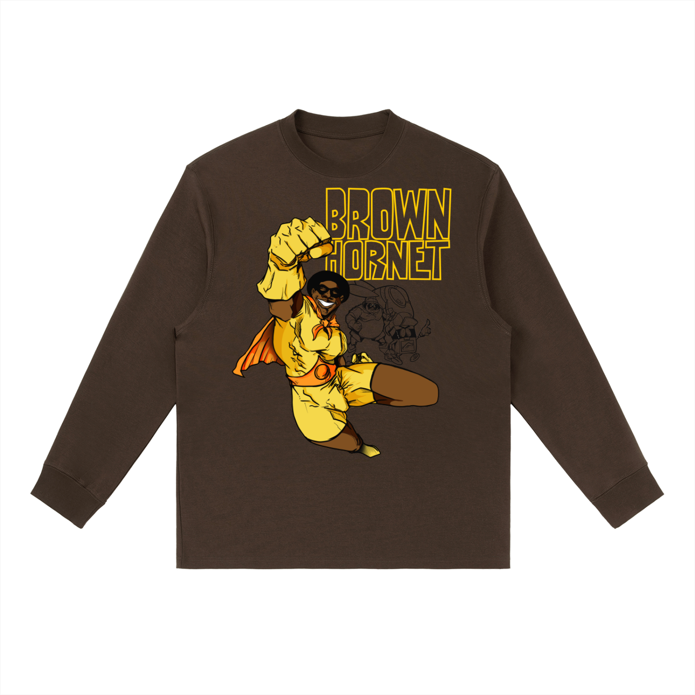 Brown Hornet Essential Crewneck Long-Sleeve T-Shirt