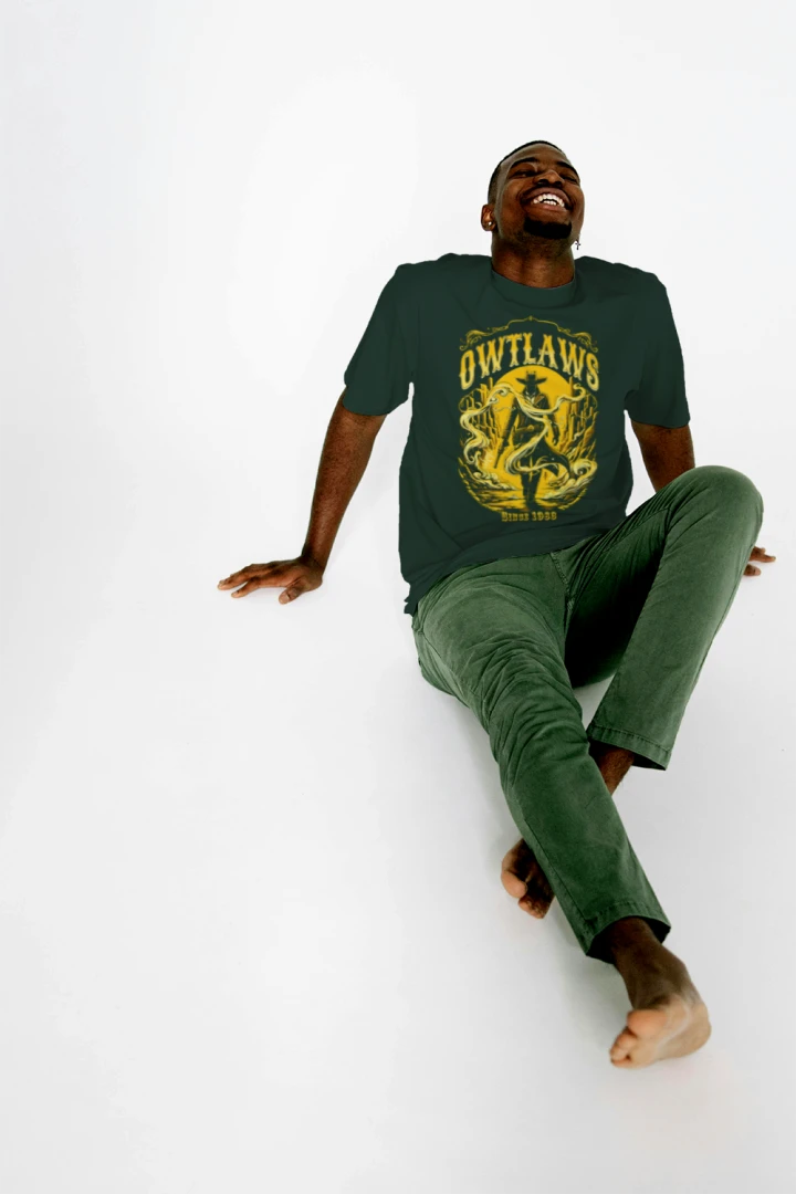 Grizzly Bear Graphics Iota Owtlaws logo design on a black background with stylized text and graphic elements.