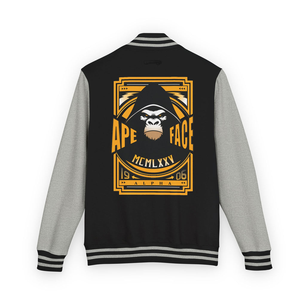 Alpha Letterman Jacket — Ape Face Varsity Jacket with 'A' Patch
