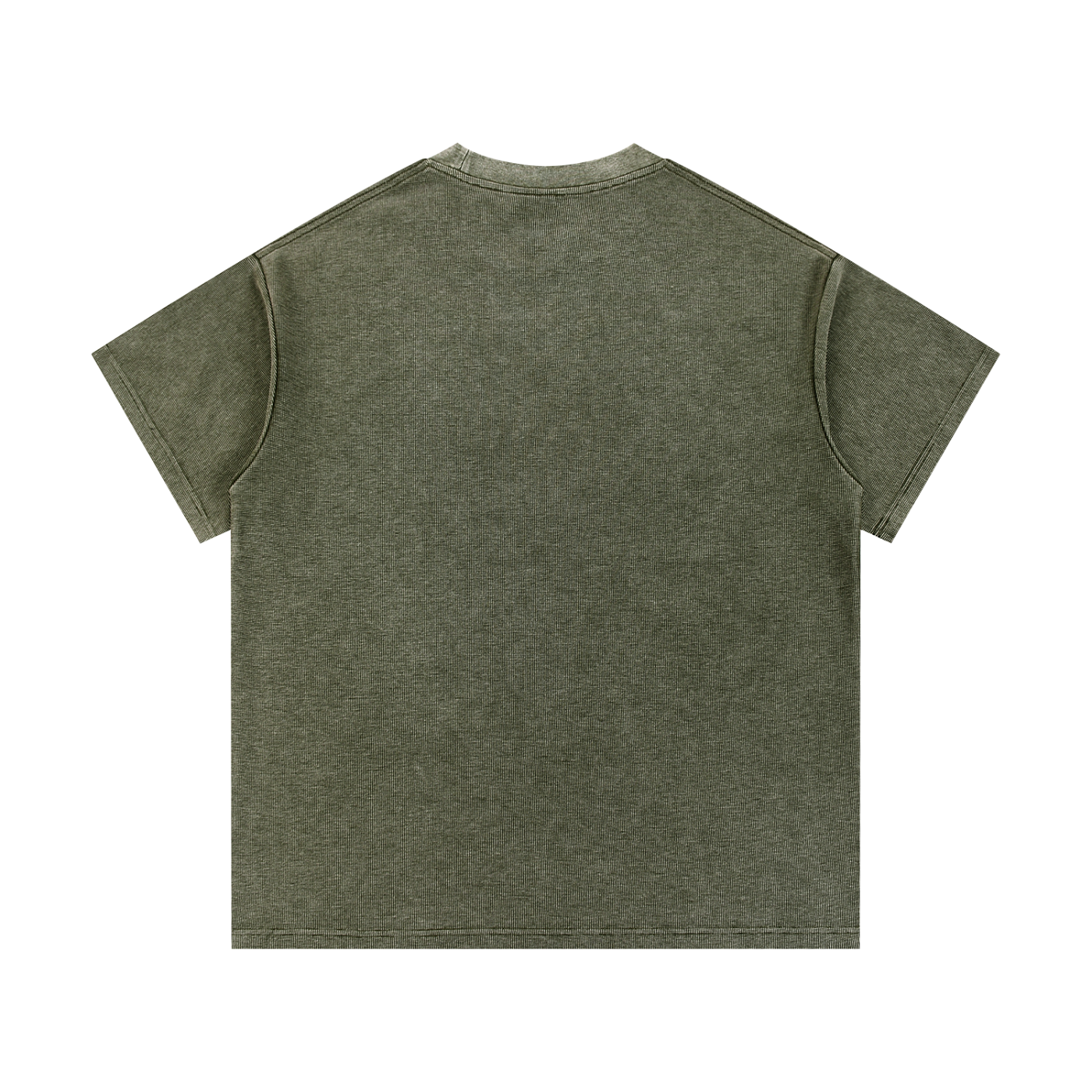 Old School Hip Hop Mineral Wash Waffle Knit T-Shirt - Grizzly Bear Graphics