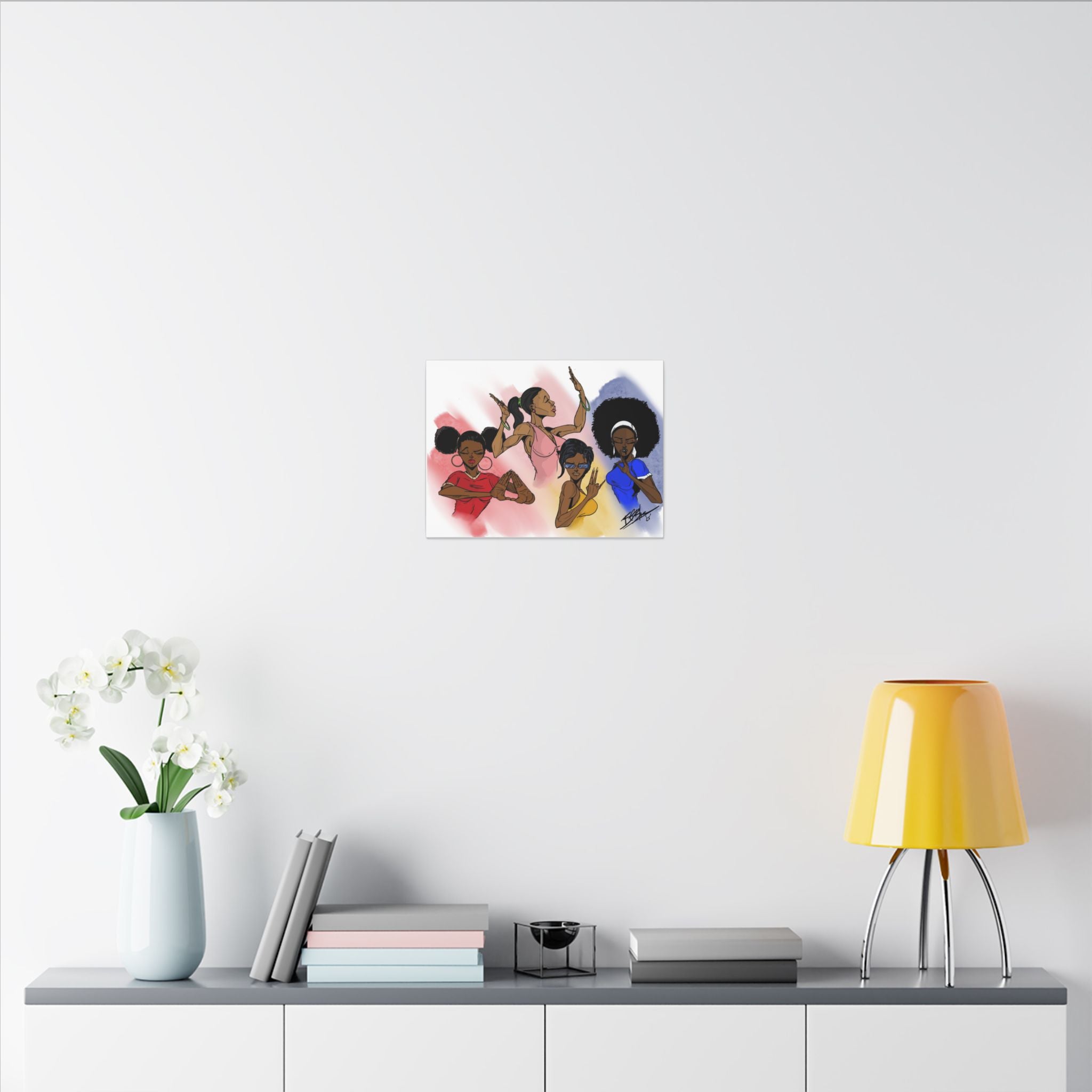 Black Girl Power Wall Art — Matte Stretched Canvas Print