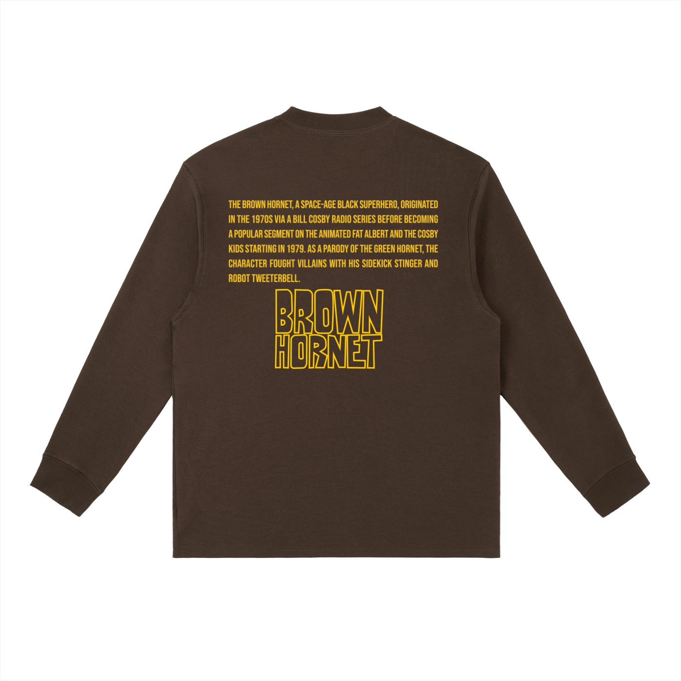 Brown Hornet Essential Crewneck Long-Sleeve T-Shirt