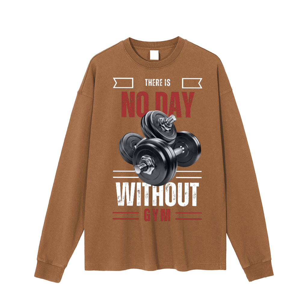 Vintage Washed Long Sleeve T-Shirt - Grizzly Bear Graphics