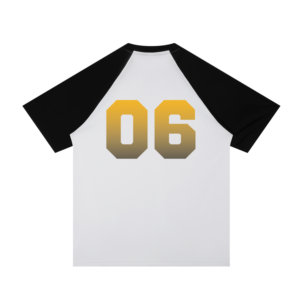Alpha Contrast Raglan Sleeve Mesh T-Shirt