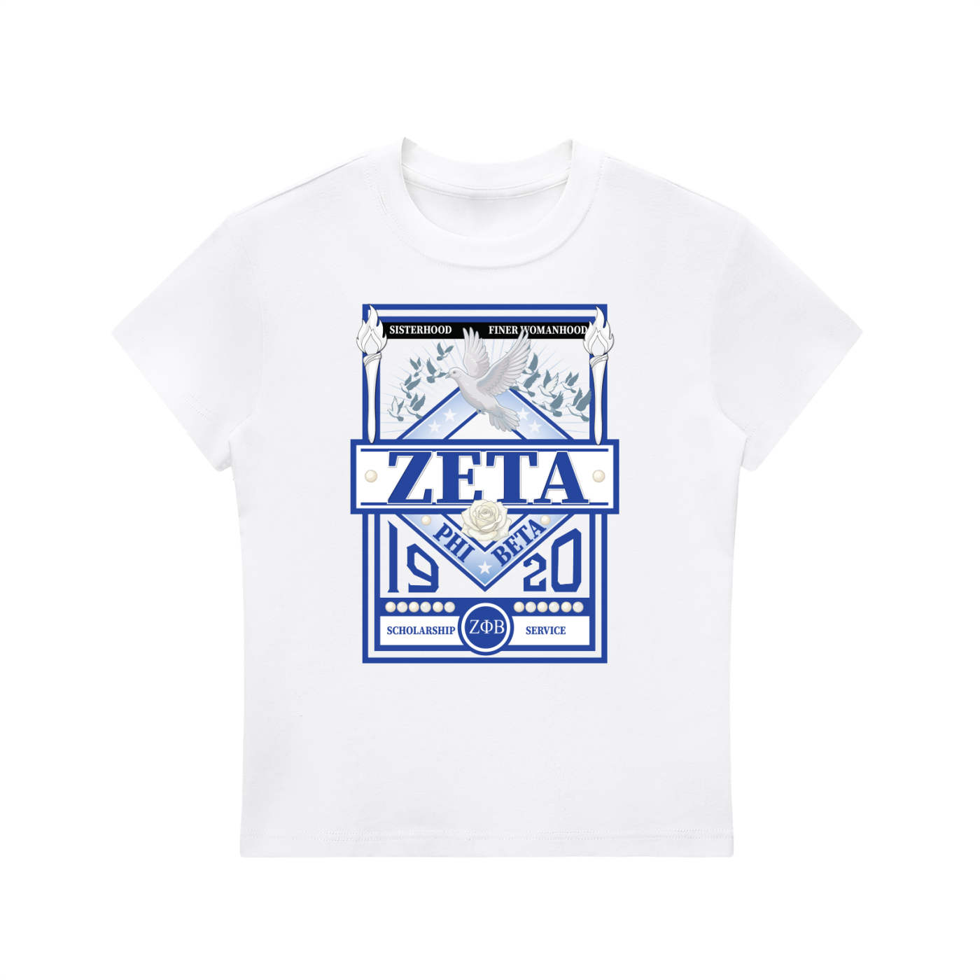 Zeta phi Beta Essential Bodycon Crewneck T-Shirt