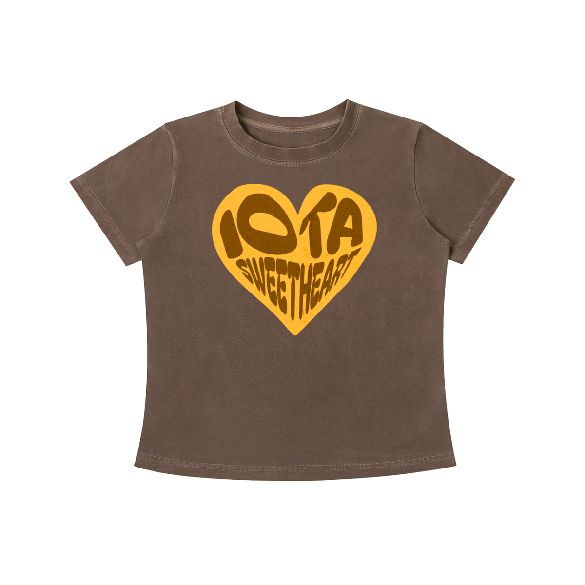 ODMPOD Iota Sweetheart vintage wash slim fit T-shirt featuring a classic design and soft fabric in a relaxed fit.