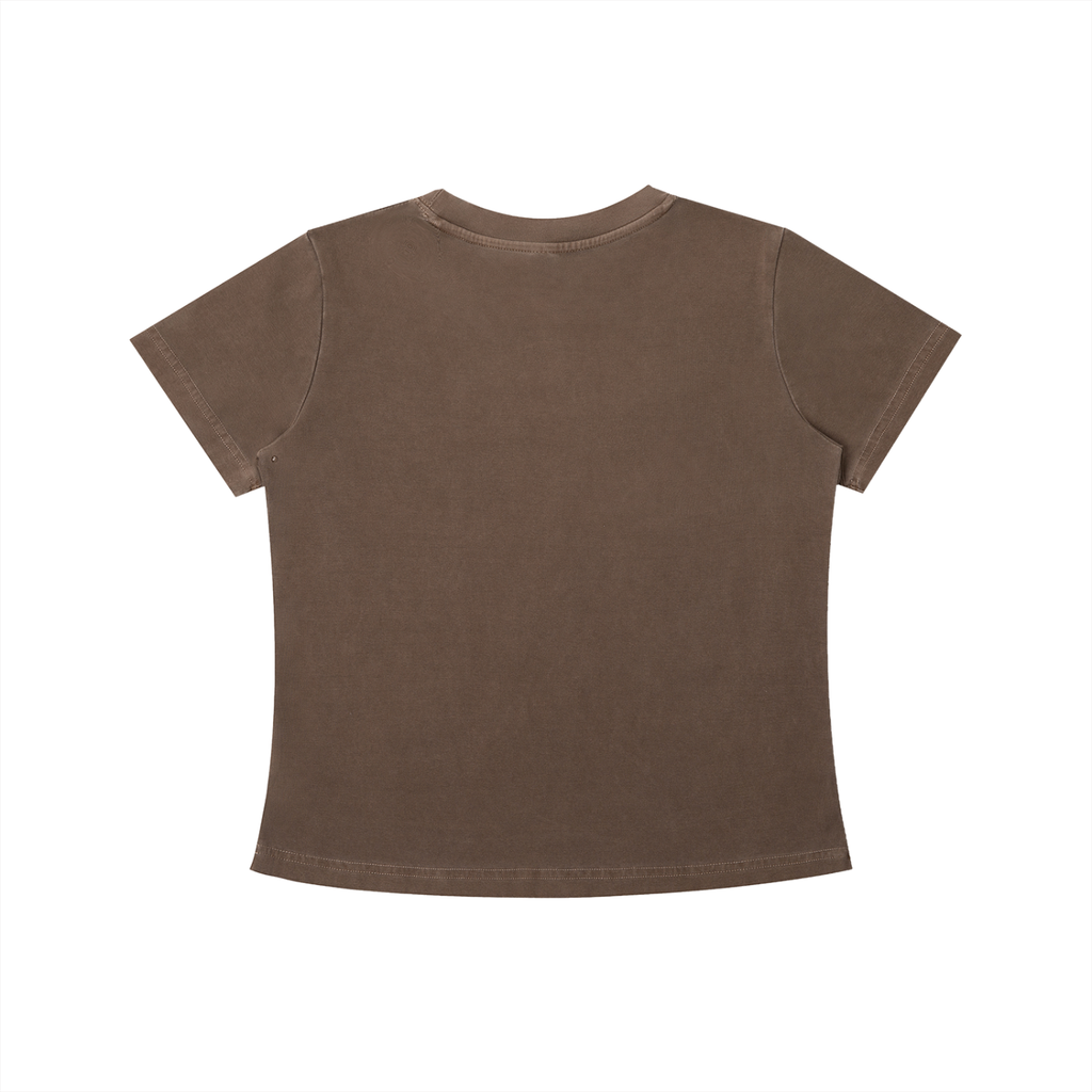 ODMPOD Iota Sweetheart Vintage Wash Slim Fit T-shirt showing a casual, fitted design with a vintage-inspired look and soft fabric texture.