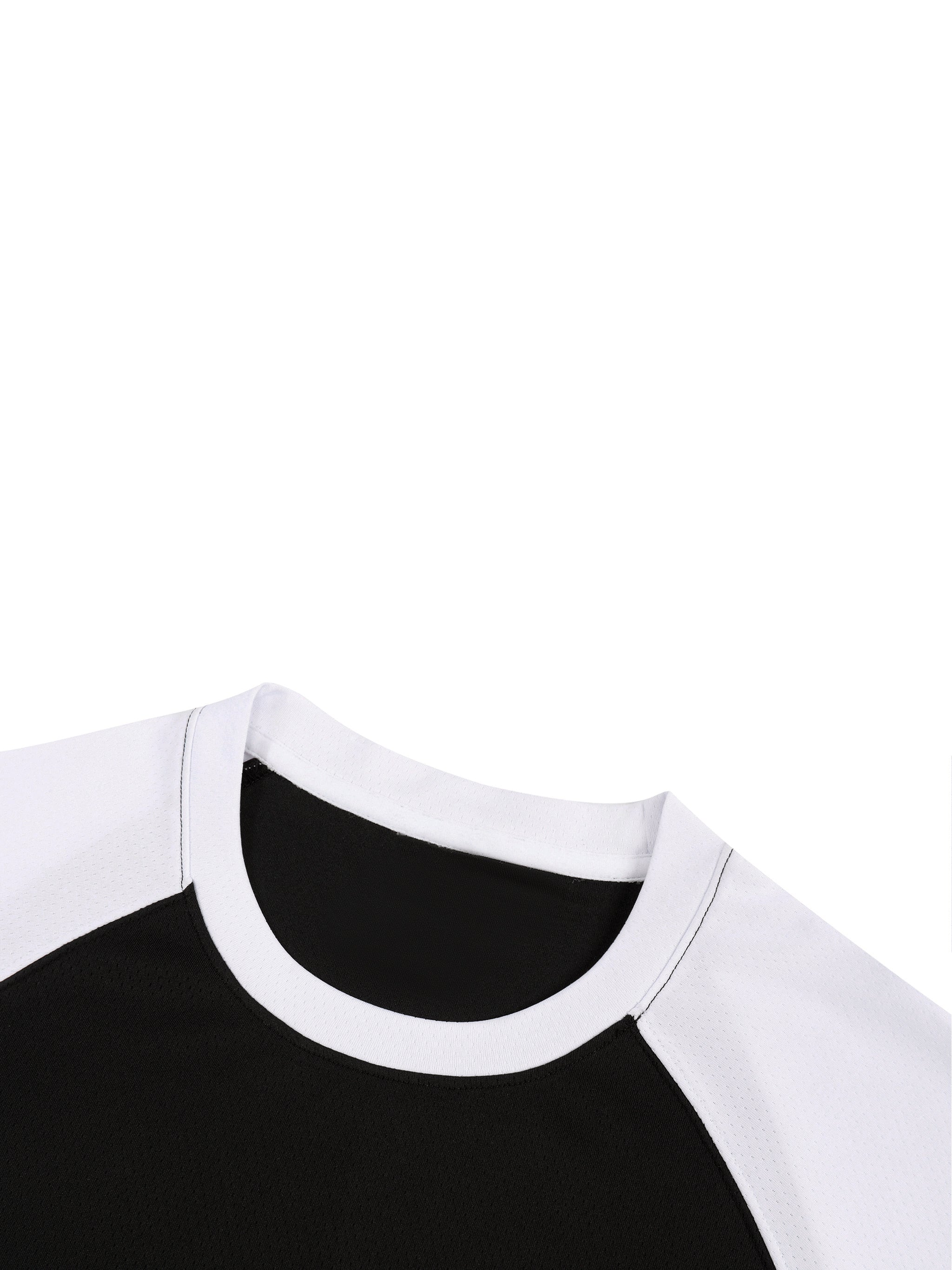 Alpha Contrast Raglan Sleeve Mesh T-Shirt