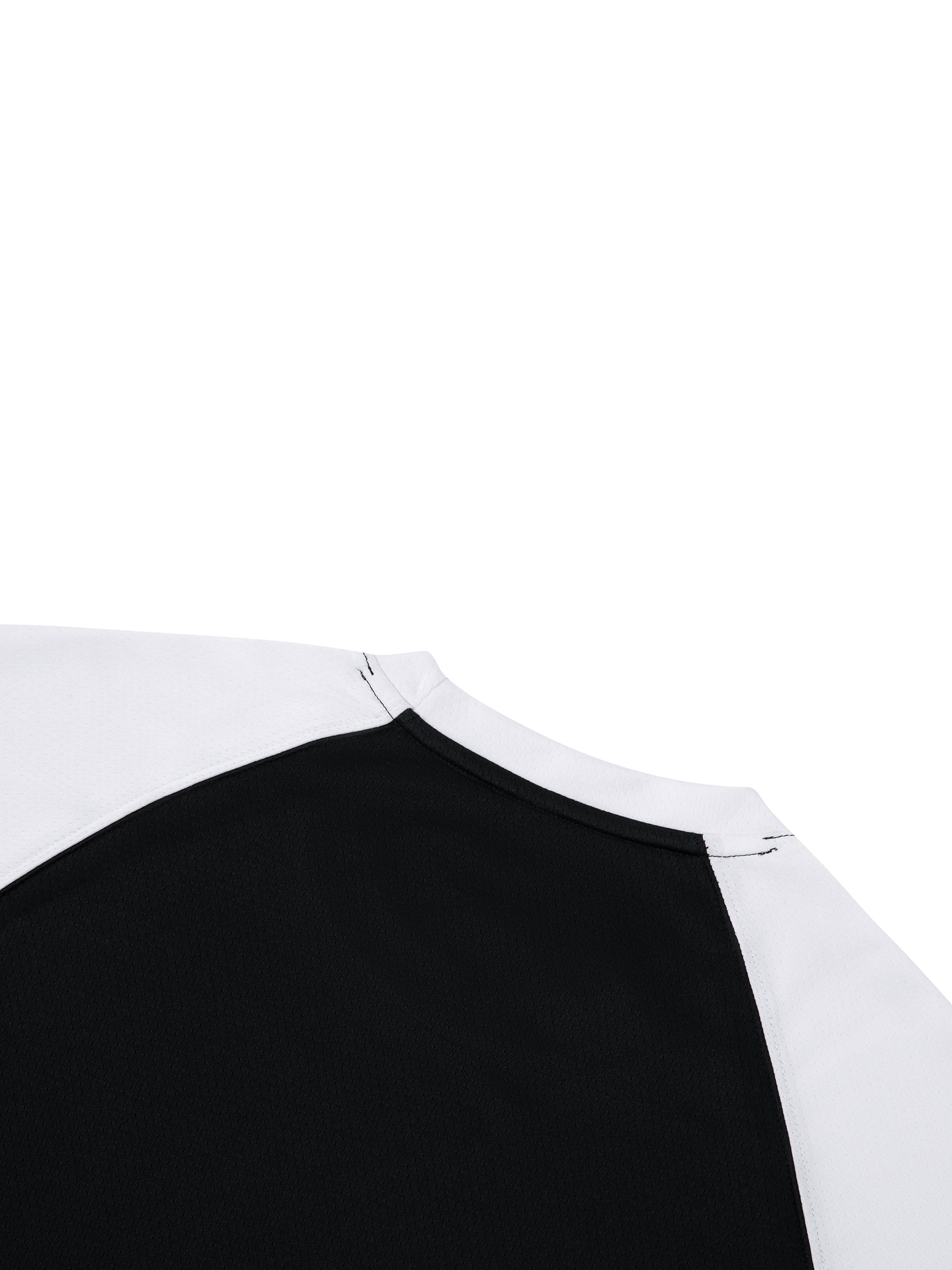 Alpha Contrast Raglan Sleeve Mesh T-Shirt